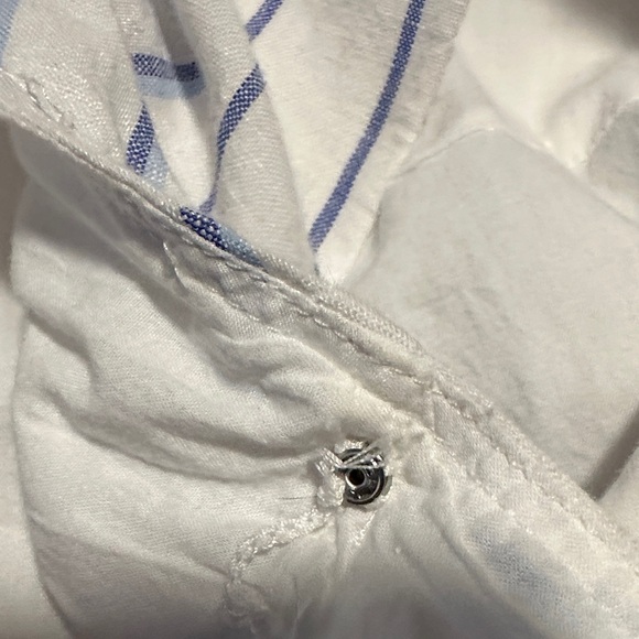 Talbots White and Blue Striped Maxi Dress - Picture 11 of 12